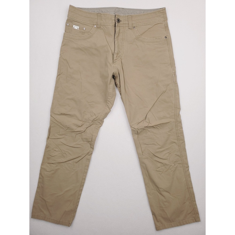 Kuhl Revolvr Pant Mens 34x32 Khaki Cargo Utility Tactical Hiking Hunting Stretch
